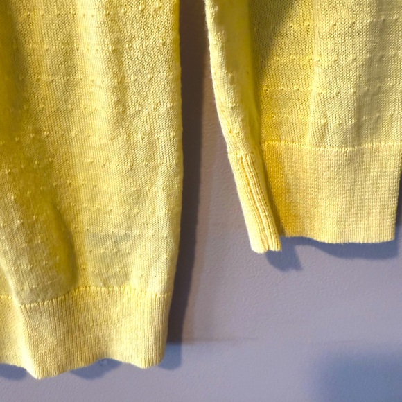 The Limited Yellow Cardigan Sweater with Raised Dots Texture - Picture 11 of 16